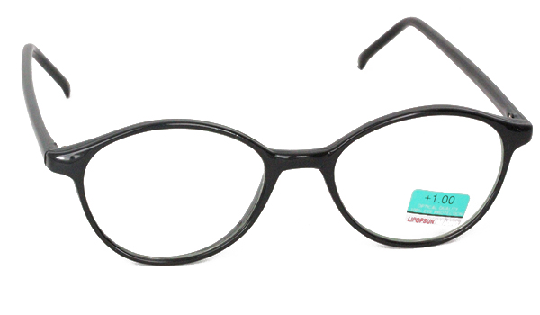 Smart oval brille i sort