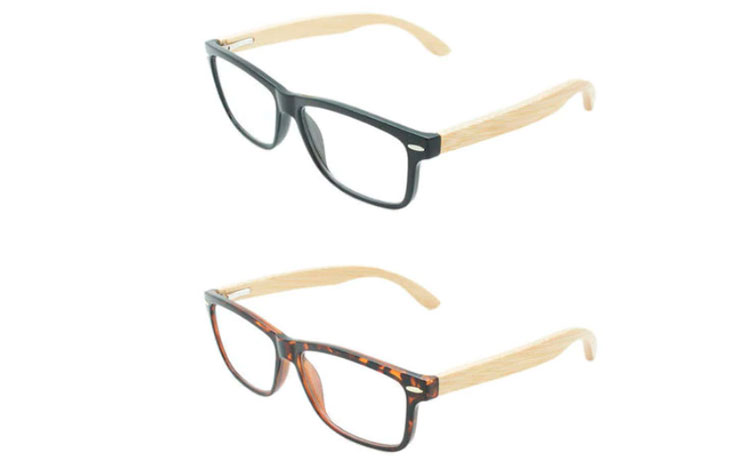 Smart og stilren brille med bambus stænger. - hverdagsbriller.dk - billede 2