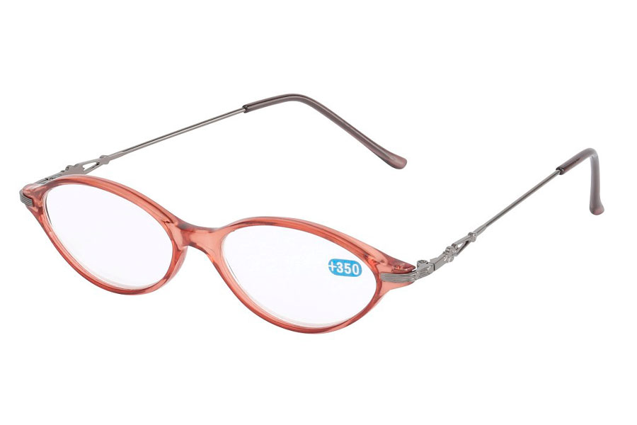 Hverdagsbrille i transparent fersken-laks farvet  - Design nr. b223
