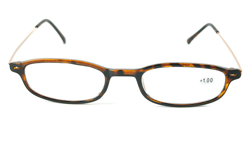 Let og elegant leopardbrun brille i ovalt design. - hverdagsbriller.dk - billede 2
