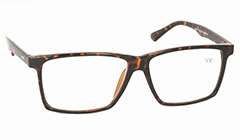 Skildpaddebrun brille i enkelt design