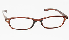 Læsebrille i rødbrun