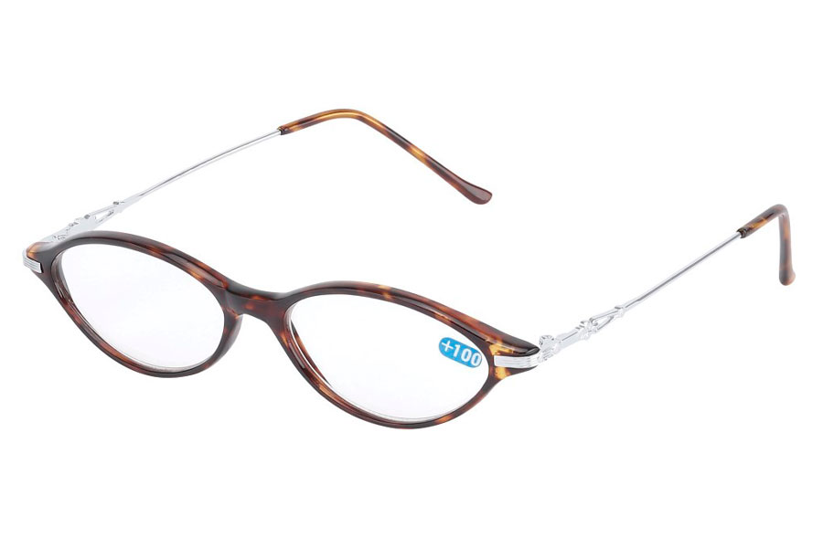 Hverdagsbrille i skildpaddebrunt ovalt feminint design