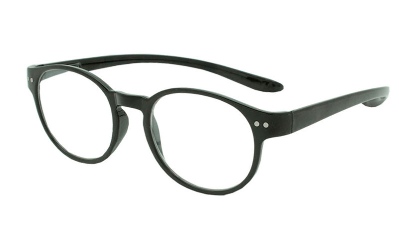 Smart sort rund brille i stilet design.