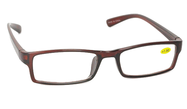 Rødbrun brille i stilrent smalt design - Design nr. b52