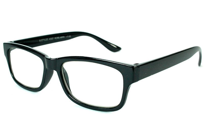 Flot sort hverdagsbrille i firkantet design - Design nr. b104