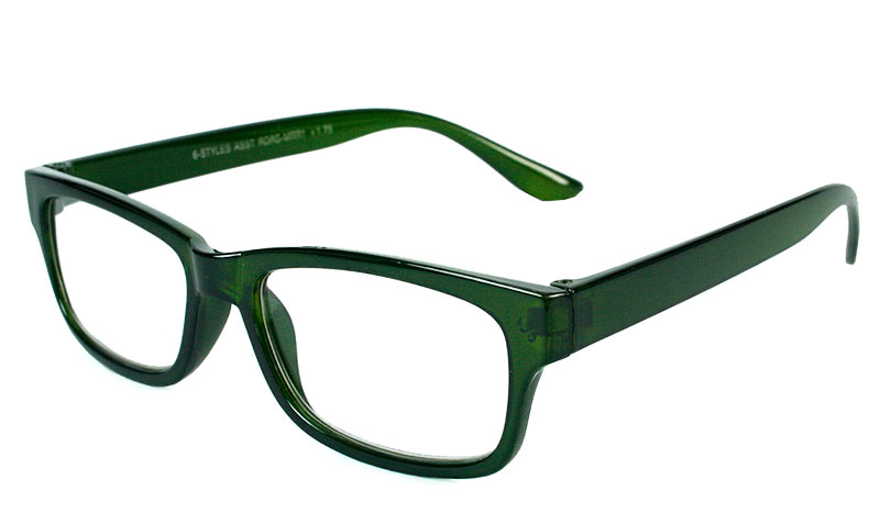 Flot hverdagsbrille i mørkt design med grønligt skær. - Design nr. b106