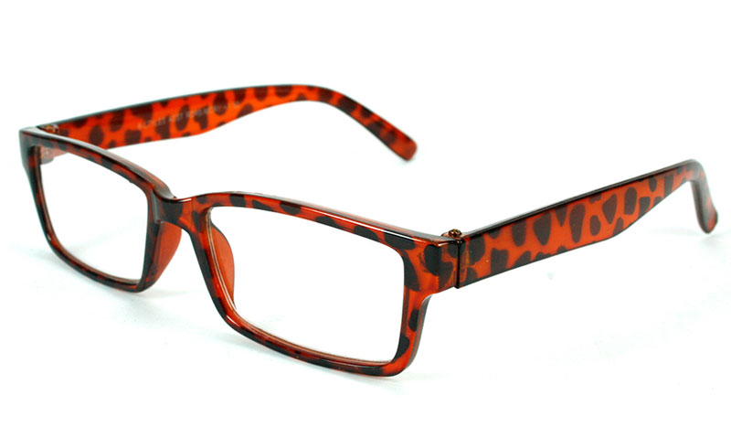 Flot hverdagsbrille i rødbrun leopard / skildpadde design - Design nr. b110