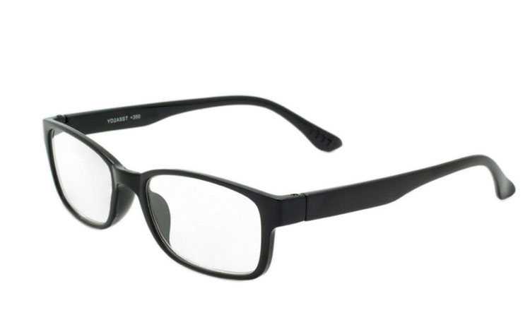 Sort hverdagsbrille i enkelt og stilet design - Design nr. b177