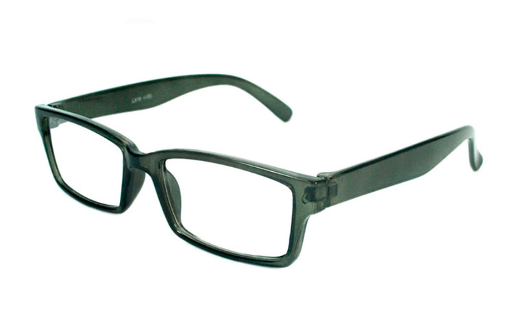 Grågrøn transparent brille med styrke - Design nr. b189