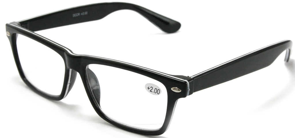 Læsebrille med hvid stribe - Design nr. b19