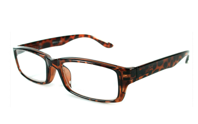 Orangebrun brille i bredt design - Design nr. b191