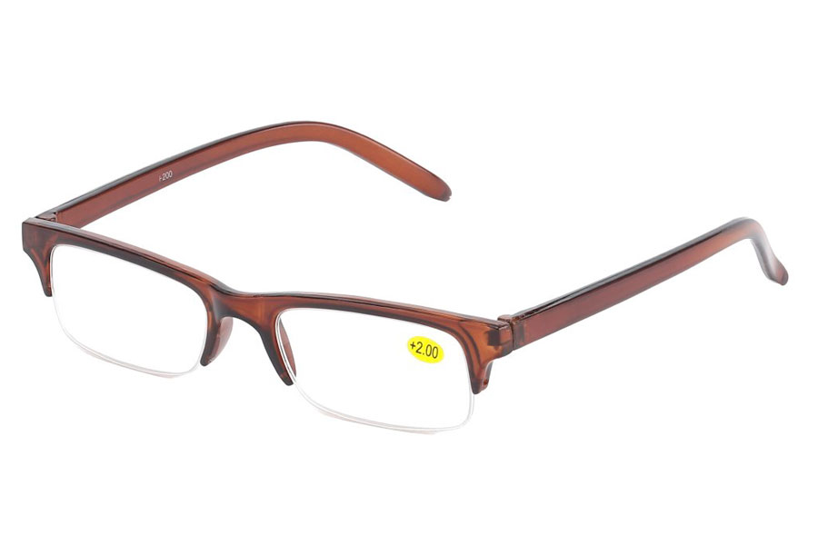 Læsebrille i orange-brunt stel - Design nr. b207