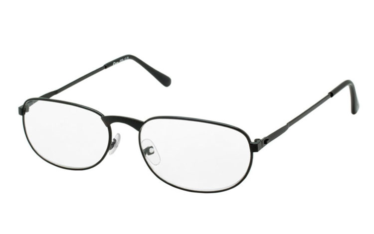 Minus brille i enkelt sort metal design