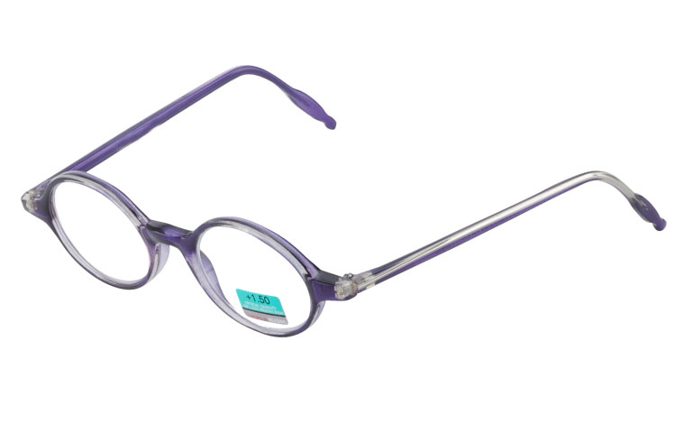 Oval modebrille i halvtransparent lilla stel - Design nr. b265