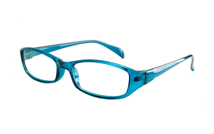 Læsebrille med styrke i flot blåt design - Design nr. b308