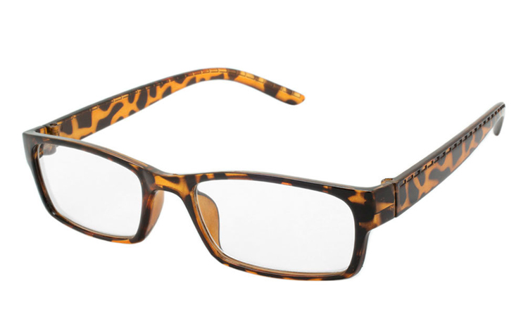 Skildpadde / tortoise spættet brun brille - Design nr. b336