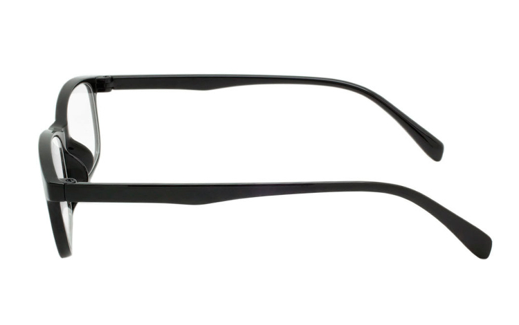 Sort brille i let design med bløde hjørner. - hverdagsbriller.dk - billede 3