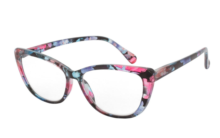 Smuk blomster brille i feminint cateye design - Design nr. b361