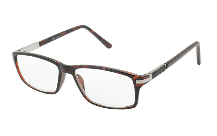 Brun brille med metal detalje i hjørne - Design nr. b381