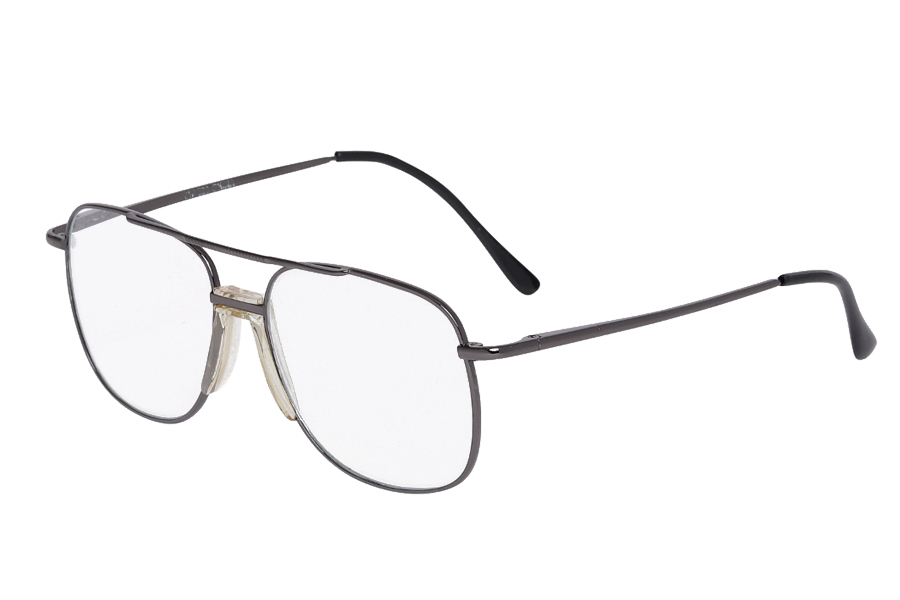 Brille i gun/sort farvet metal stel. - Design nr. b387