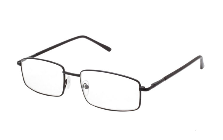 Sort metal brille i let design - Design nr. b393