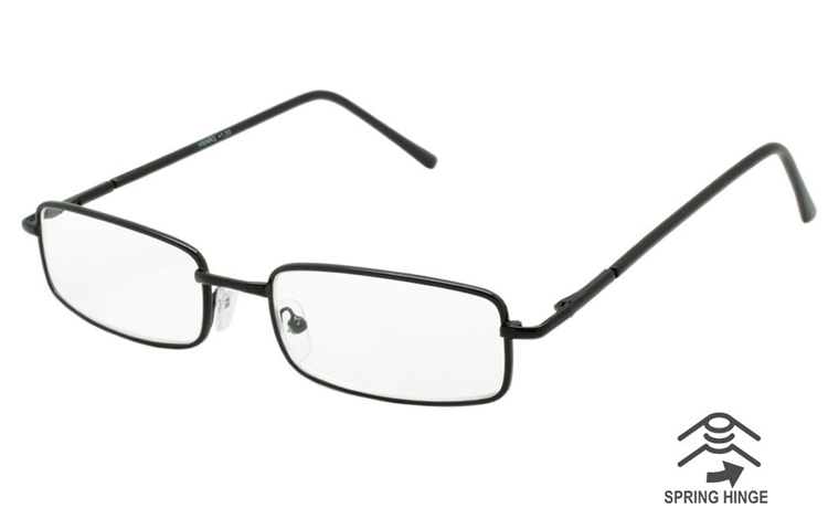 Flot enkelt brille i sort metal - Design nr. b421