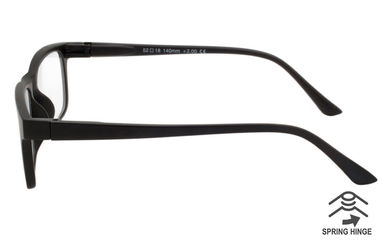 Flot stilet brille i MAT sort stel - hverdagsbriller.dk - billede 3