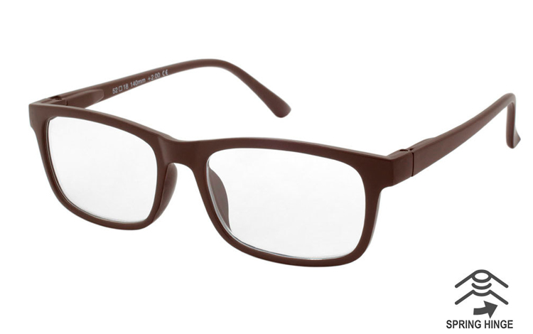 Flot brille enklet design. Stelfarven er matbrun - Design nr. b429