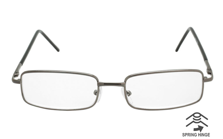 Flot enkelt brille i sølvfarvet metal - hverdagsbriller.dk - billede 2