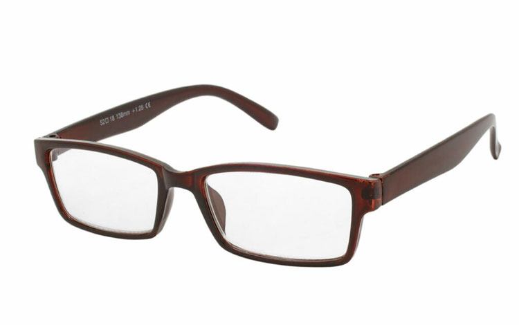 Rødbrun MINUS brille i moderigtigt design - Design nr. b455