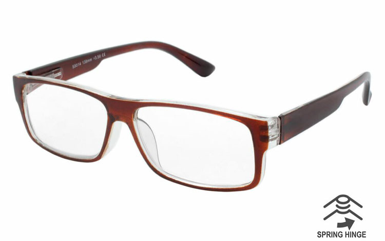 Flot orangebrun brille - Design nr. b457