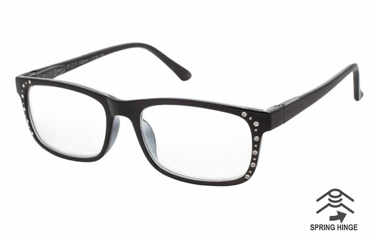 Sort feminin brille med smukke similisten - Design nr. b475