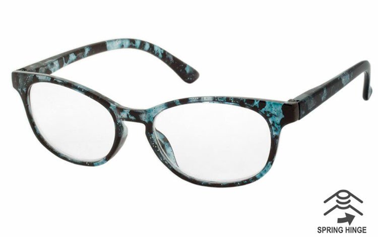 Smuk GLIMMER brille i lys tyrkis/grå/sort farvemix  - Design nr. b483