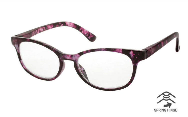Smuk GLIMMER brille i lilla/sort/gennemsigtig nuancer  - Design nr. b485