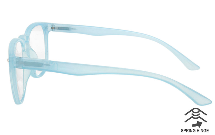 FrÃ¦k lyseblÃ¥ brille i stilsikkert design. - hverdagsbriller.dk - billede 3