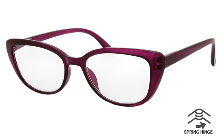 Smuk feminin brille i dyb lilla 