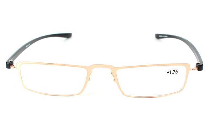 Smuk elegant guld-bronze farvet brille med styrke - hverdagsbriller.dk - billede 2