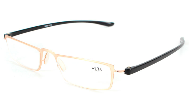 Smuk elegant guld-bronze farvet brille med styrke - Design nr. b80