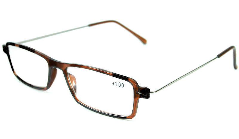 Let og elegant brille i leopardbrunt stel