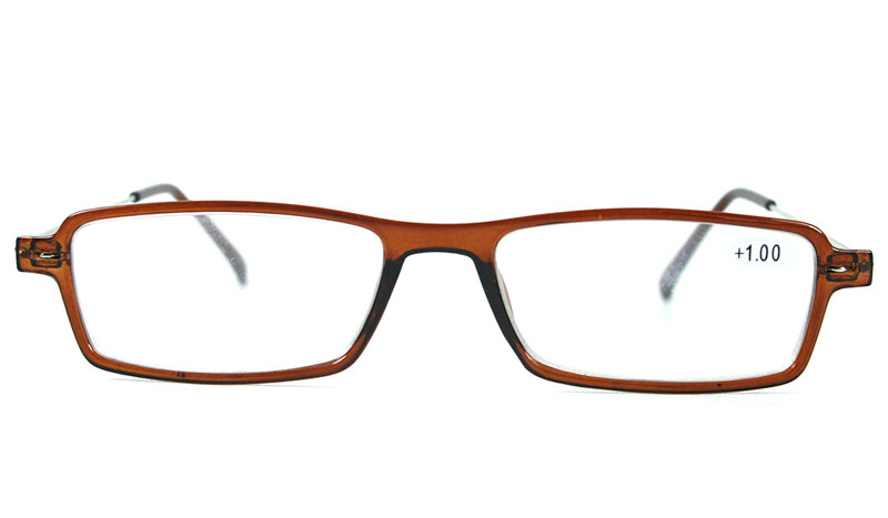 Let og elegant brille i rødbrunt firkantet design med bløde kanter - hverdagsbriller.dk - billede 2