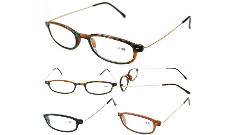Let og elegant rødbrun brille i ovalt design. - hverdagsbriller.dk - billede 2