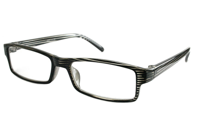 Flot brille i let mørk stribet design