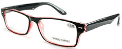 Læsebrille med lyserøde nuancer