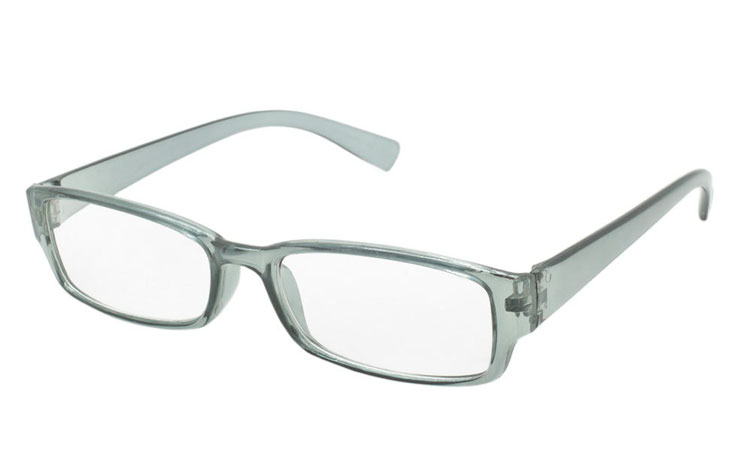 GrÃ¥ transparent brille med styrke