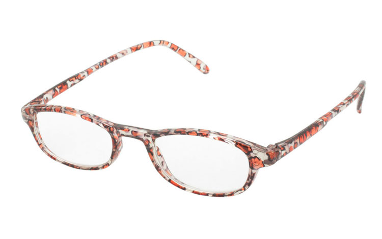 Hverdagsbrille i orange-transparent dyreprint