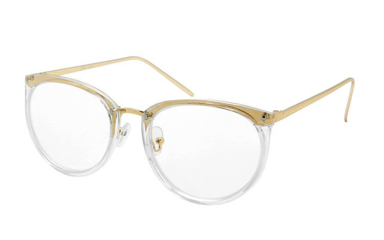 Flot moderigtig brille med transparent front
