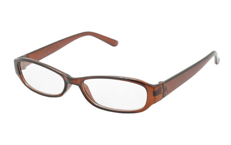 Orange transparent smal brille