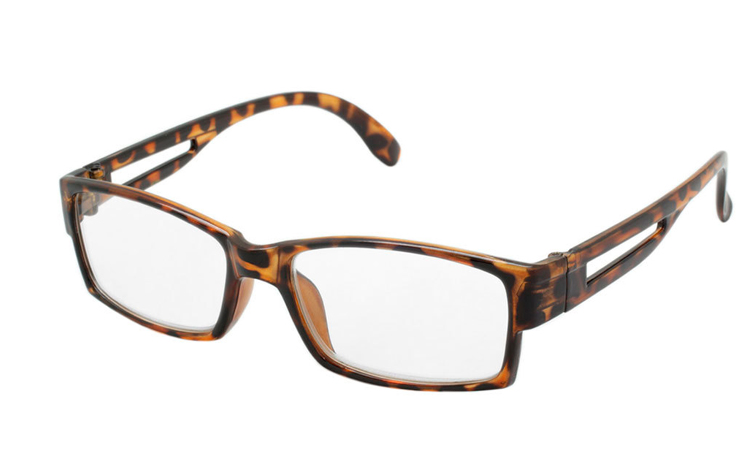 Leopard / skildpaddebrun brille i transparent