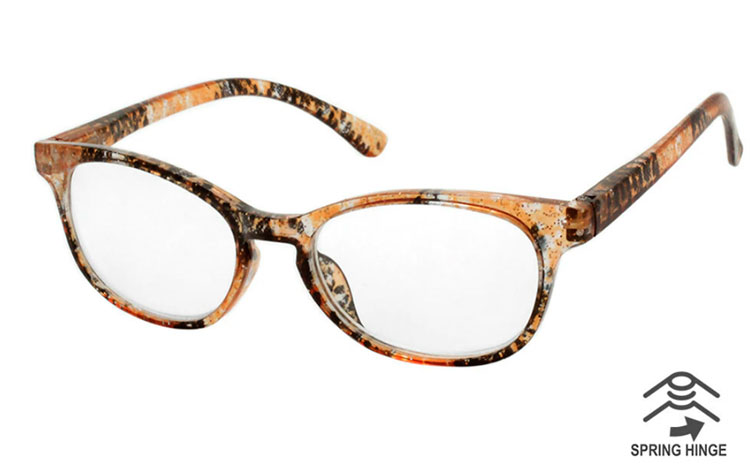 Smuk GLIMMER brille i orange/brun/sort farvemix